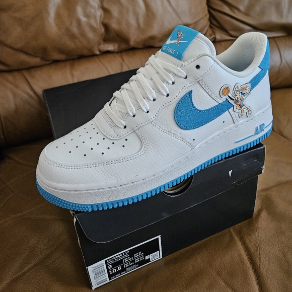(😎SOLD😎)... Men's Nike Air Force 1 '07 Low 'Hare Space Jam' Size 9 - Picture 3 of 16